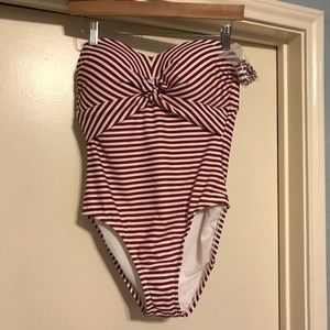 NWT Kona Sol One Piece Swimming Suit Strapless with optional strap, Size Medium